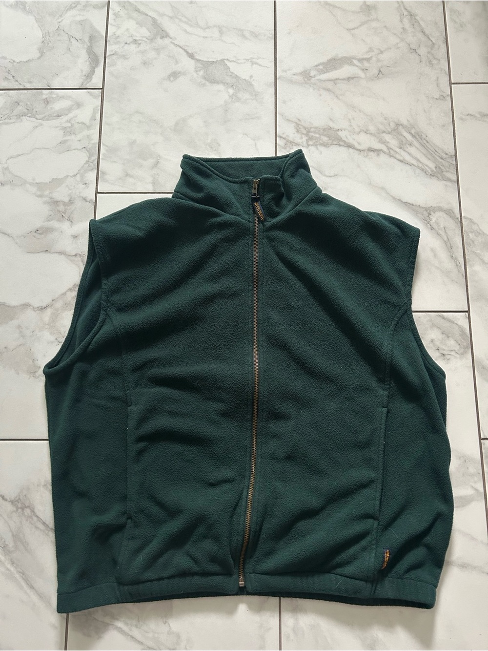 Woolrich Pine Green Full Zip Fleece Vest